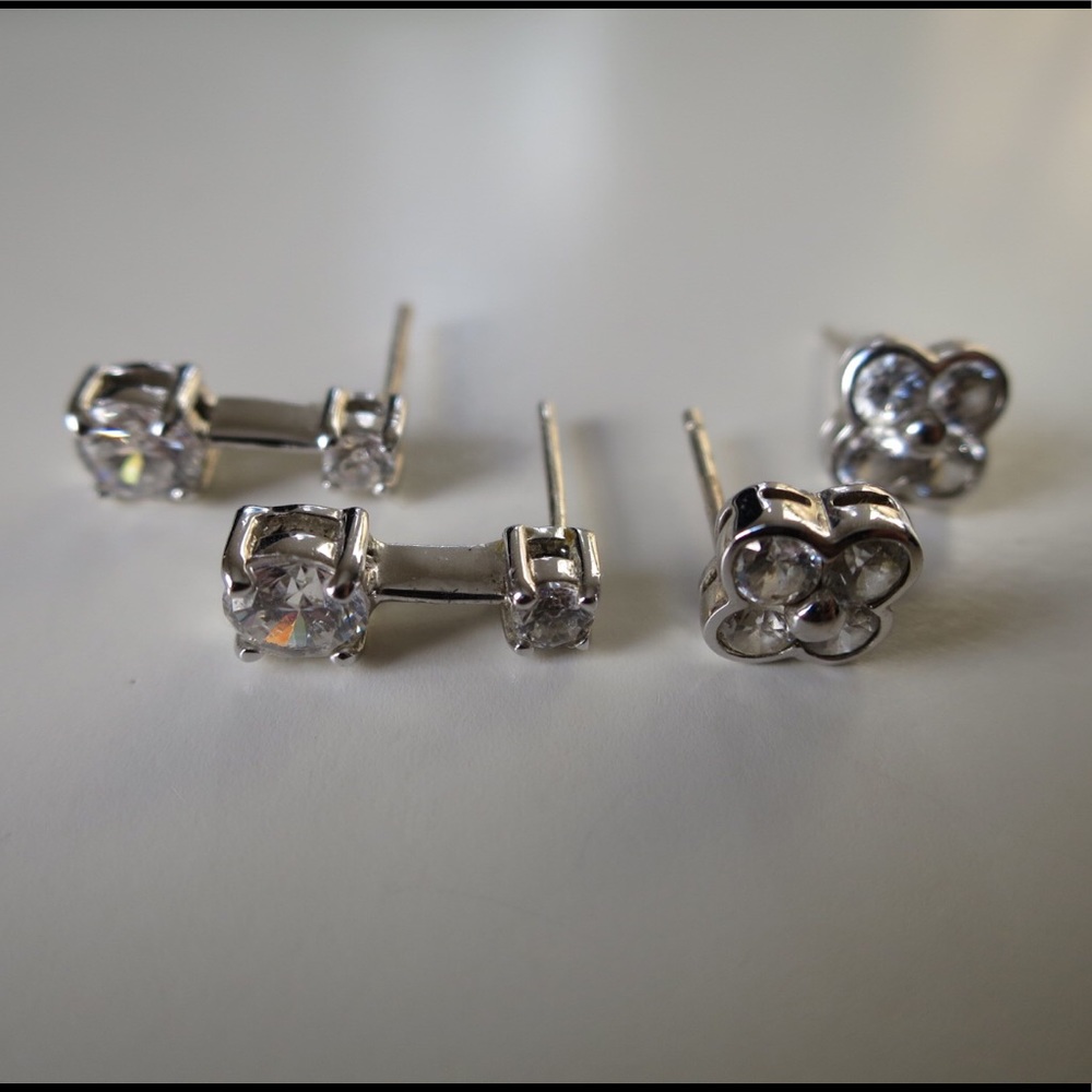 Set of 2 Sterling Silver Earrings